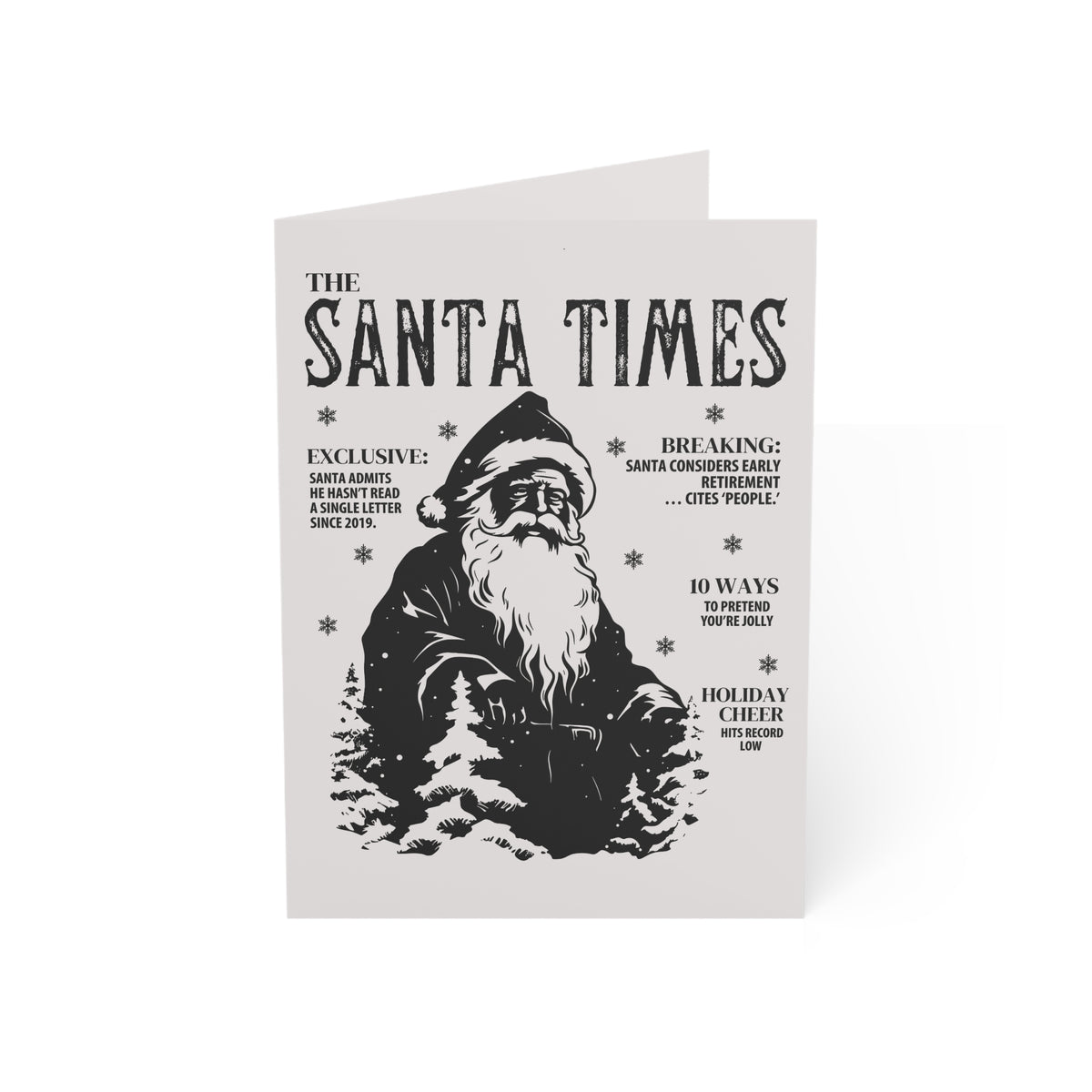 The Santa Times Vintage Newspaper Christmas Card