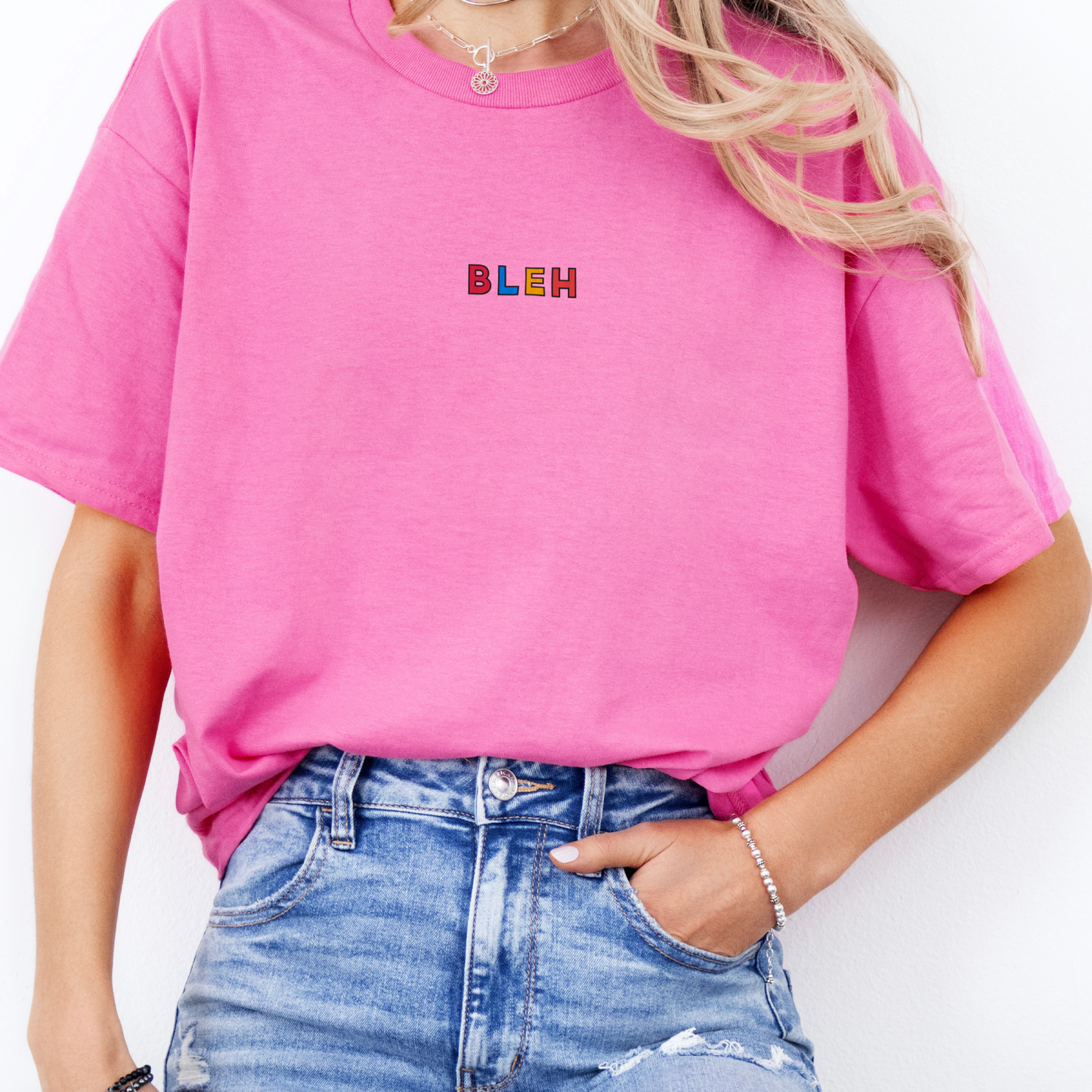 BLEH - Embroidered Unisex Crewneck T-shirt
