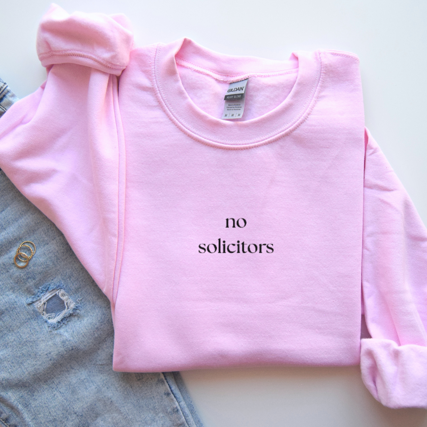 No Solicitors - Embroidered Crewneck Sweatshirt