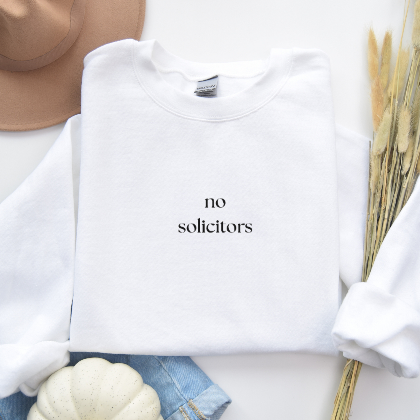 No Solicitors - Embroidered Crewneck Sweatshirt