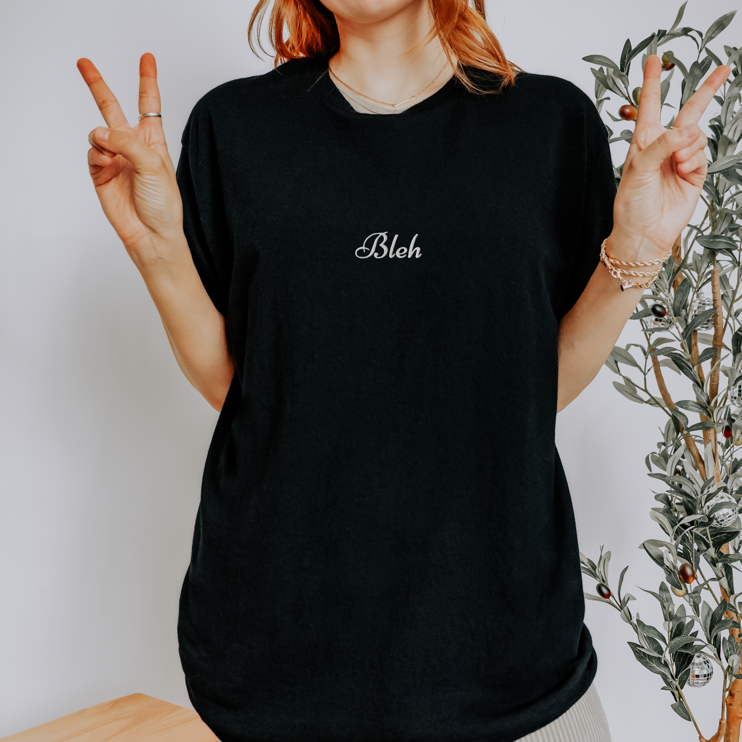 Bleh - Embroidered Unisex T-Shirt
