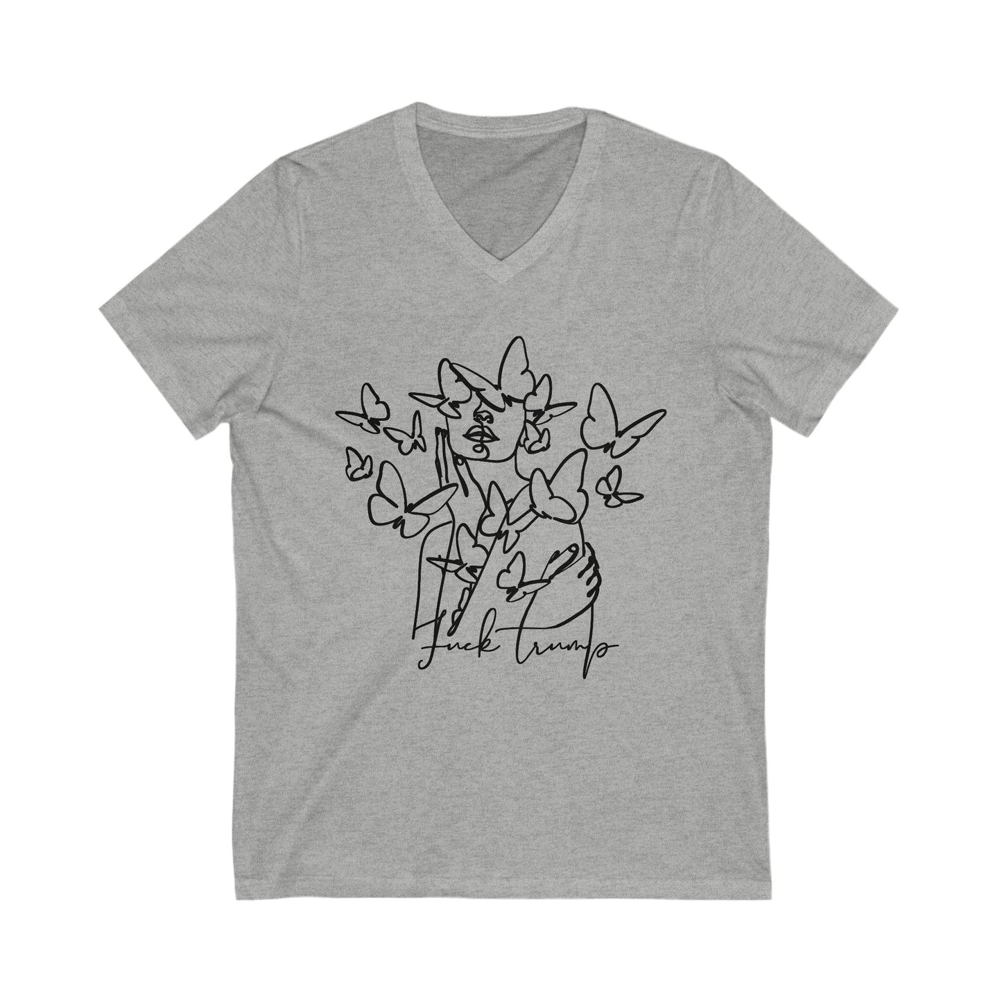 Subtle Statement - Unisex V-Neck T-Shirt | Black & White