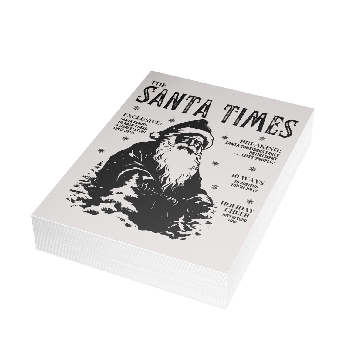 The Santa Times Vintage Newspaper Christmas Card Set