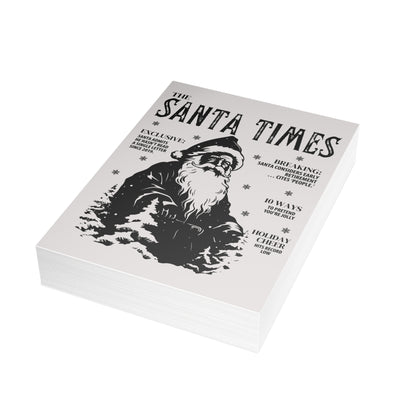The Santa Times Vintage Newspaper Christmas Card Set