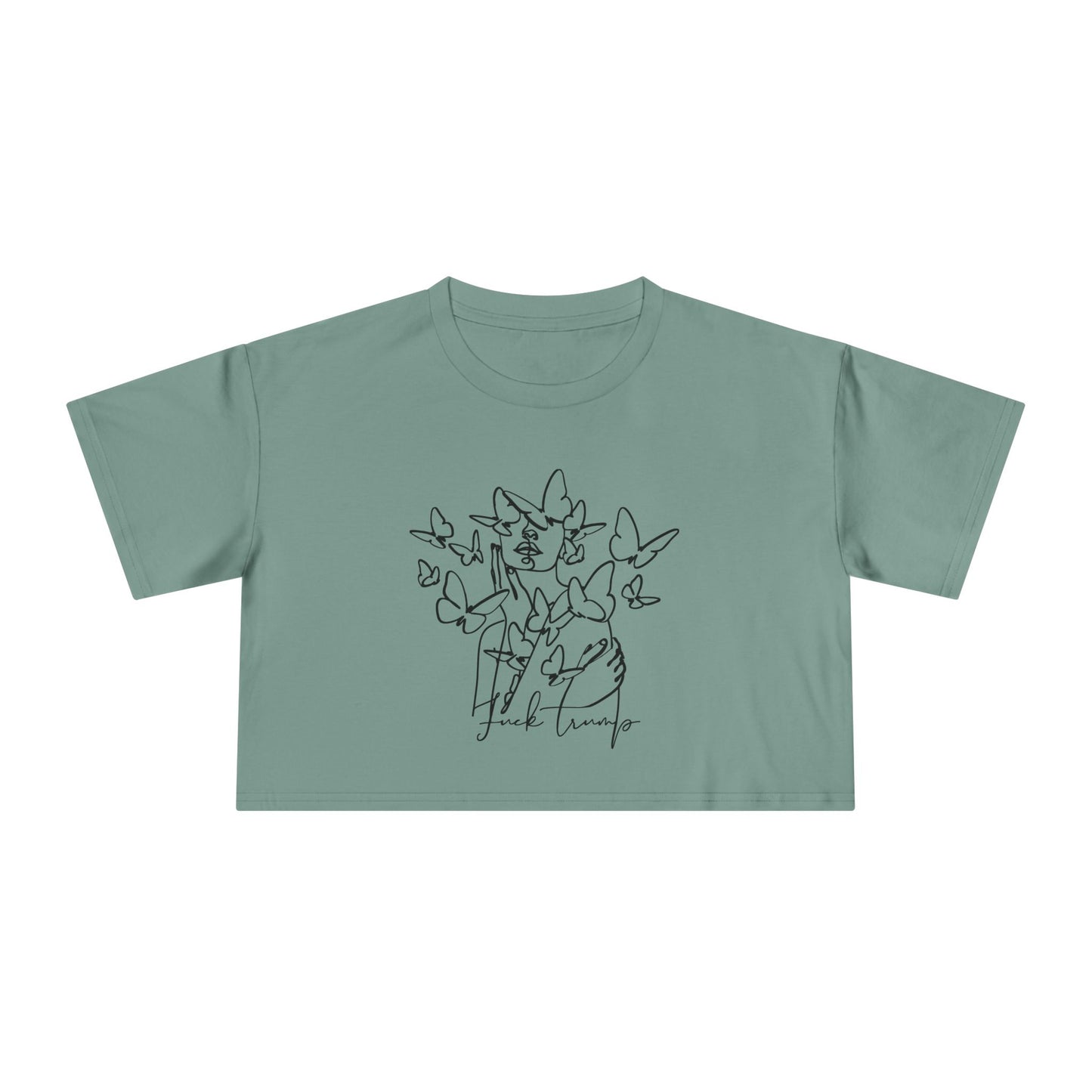 Subtle Statement - Women's Crop Tee (Black & White)