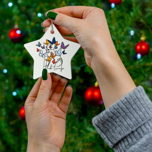 Subtle Fuck Trump - Ceramic Ornament