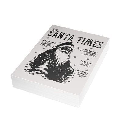 The Santa Times Vintage Newspaper Christmas Card