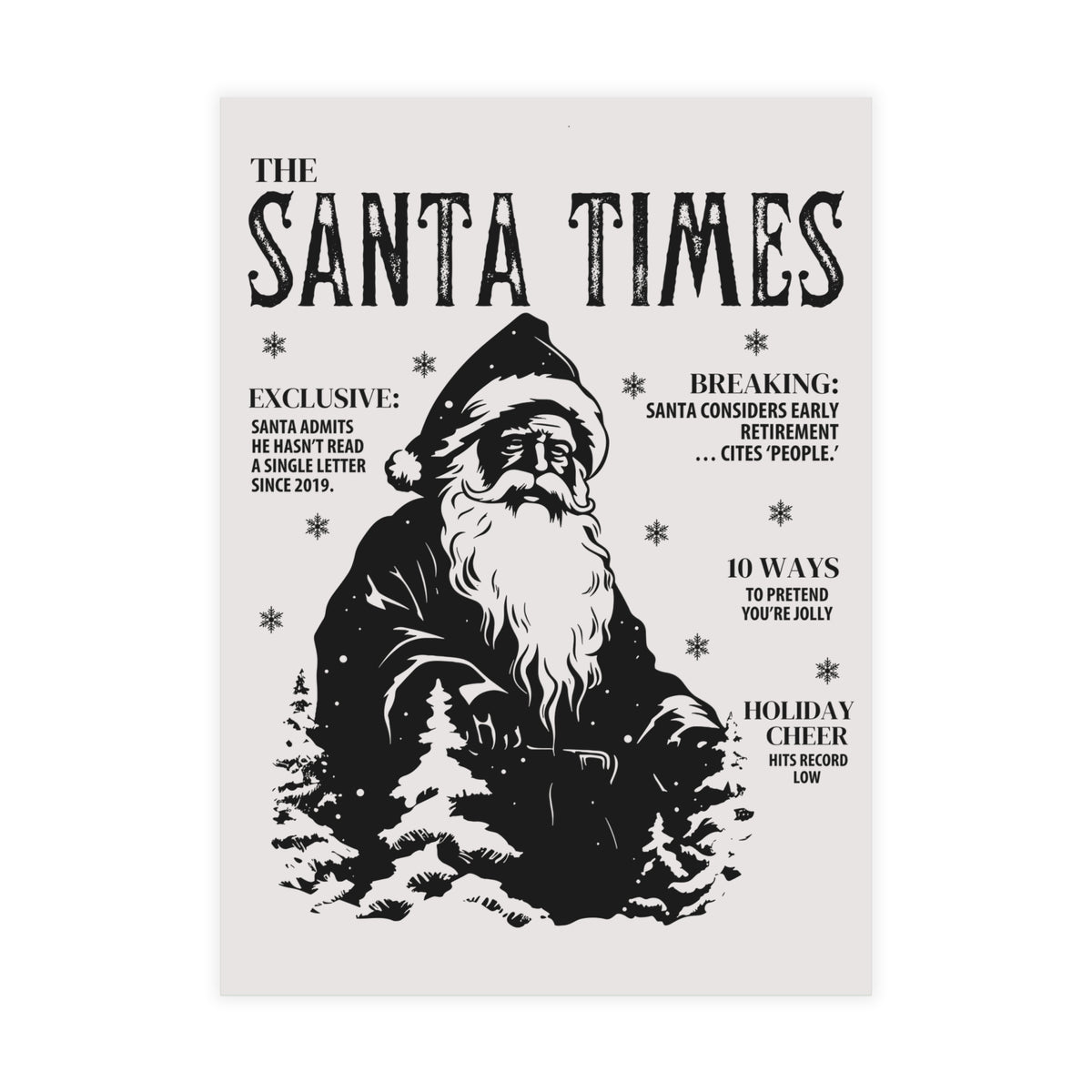 The Santa Times Vintage Newspaper Christmas Card Set