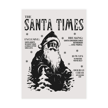 The Santa Times Vintage Newspaper Christmas Card Set