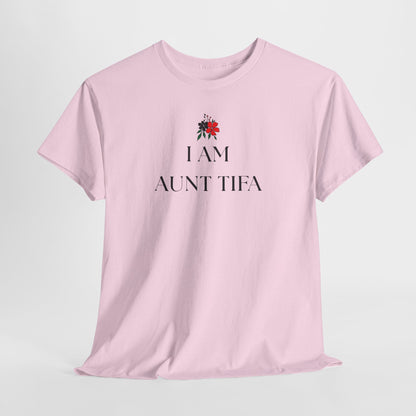 Aunt Tifa Unisex Crewneck T-Shirt, Antifa Shirt, Antifa Flag, Anti-Fascism, Aunt Gifts, resist shirt, I am Aunt Tifa