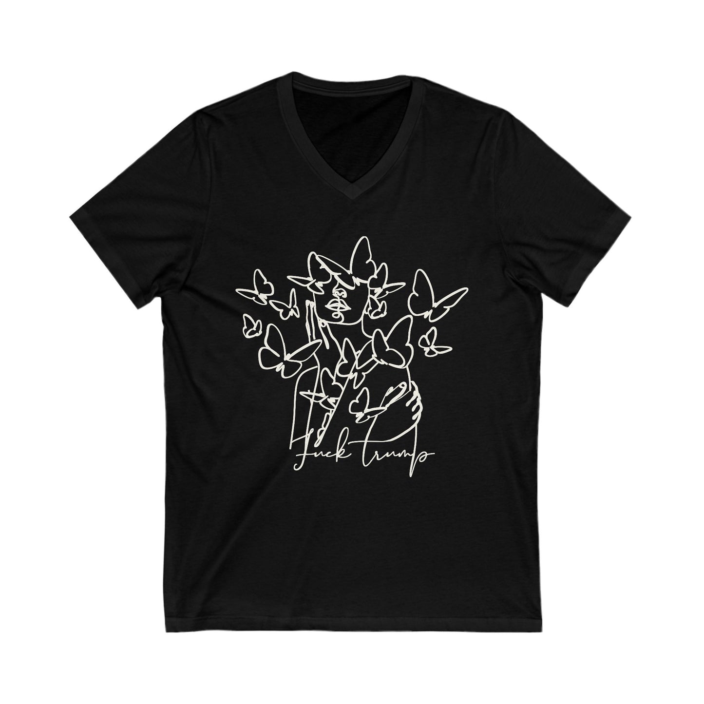 Subtle Statement - Unisex V-Neck T-Shirt | Black & White