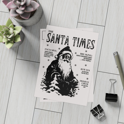 The Santa Times Vintage Newspaper Christmas Card Set