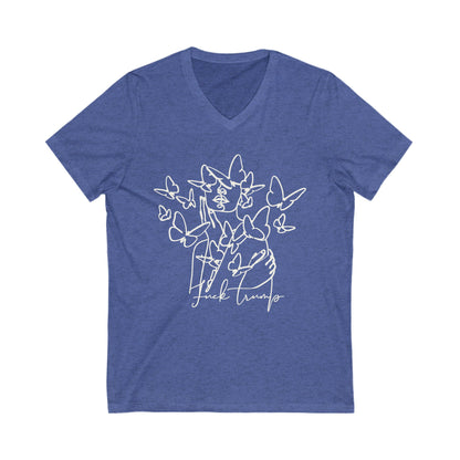 Subtle Statement - Unisex V-Neck T-Shirt | Black & White