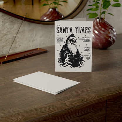 The Santa Times Vintage Newspaper Christmas Card
