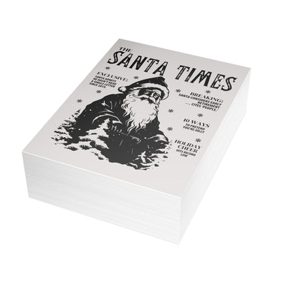 The Santa Times Vintage Newspaper Christmas Card