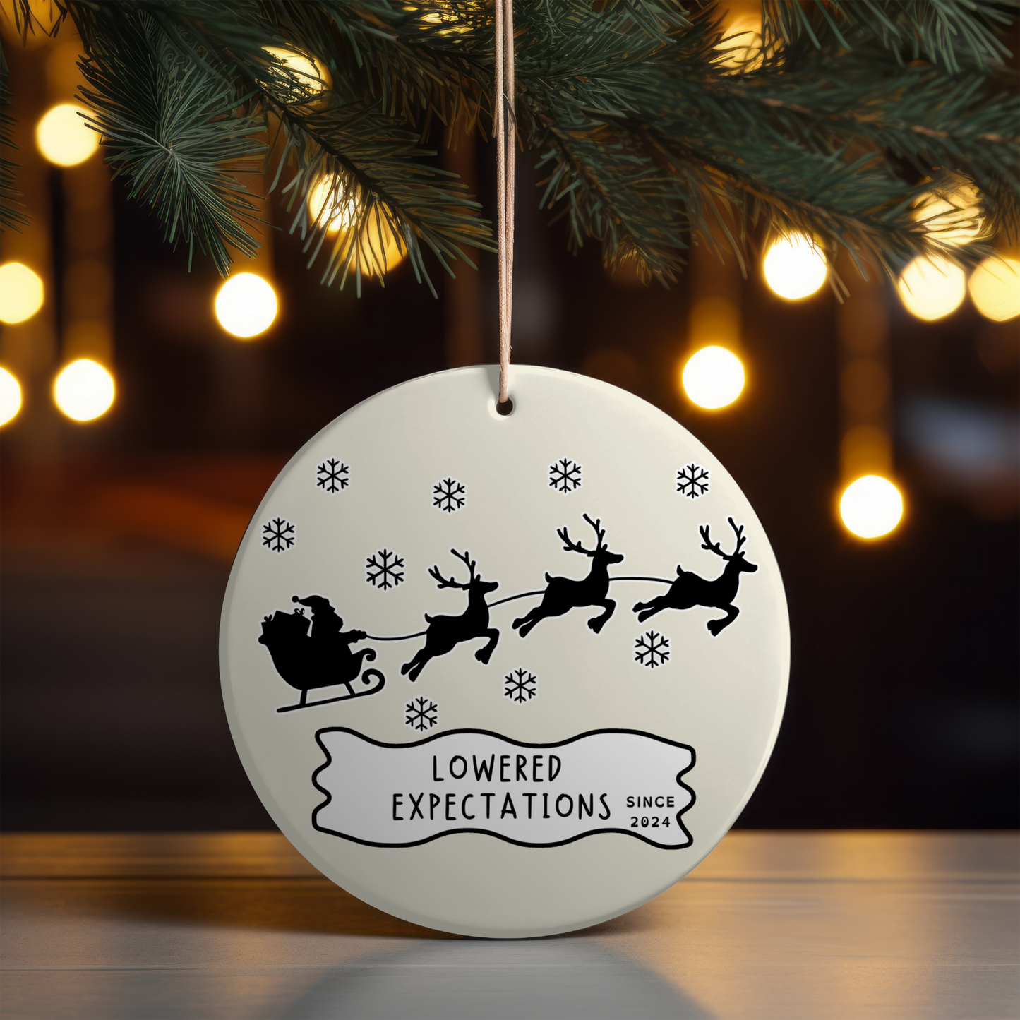 Funny 2024 Christmas Ceramic Ornament | Political Ornament|