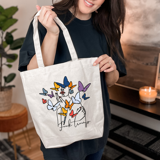 Subtle Fuck Trump  Cotton Canvas Tote Bag