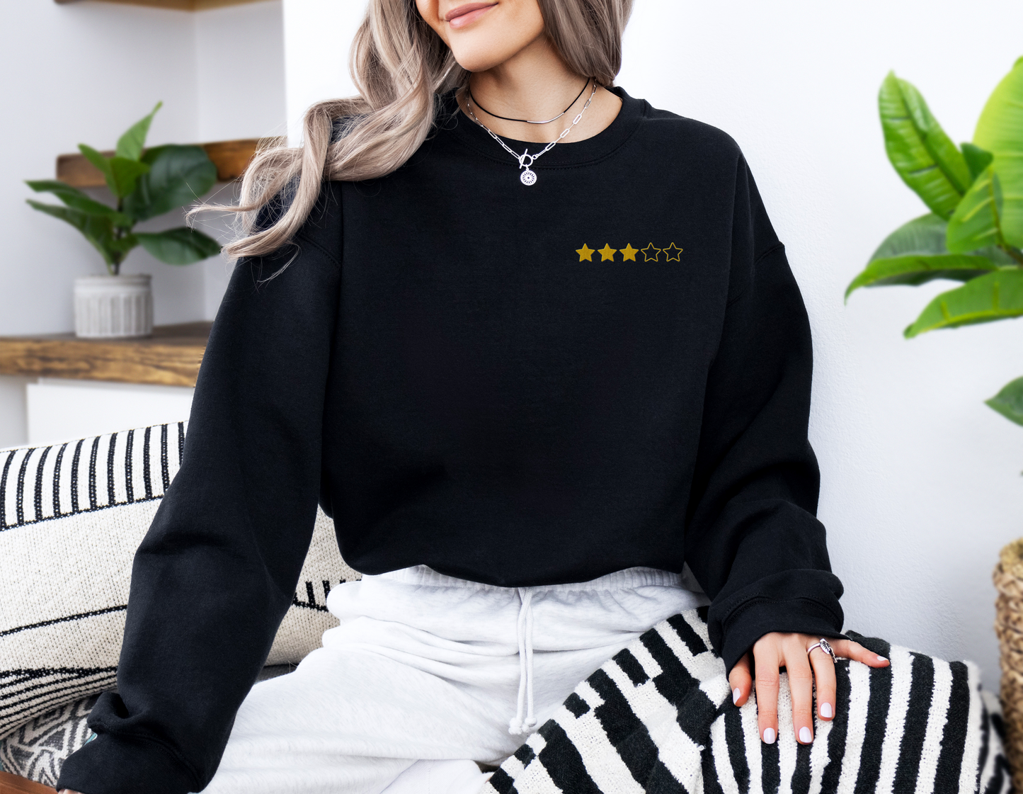 RATE YOURSELF - Embroidered Unisex Crewneck Sweatshirt