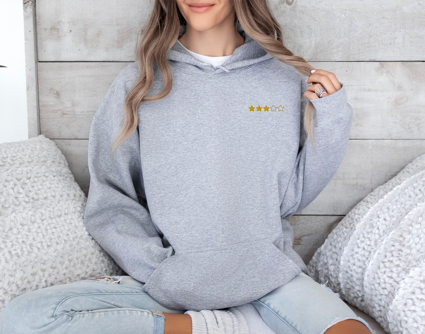 RATE YOURSELF - Embroidered Unisex Pullover Hoodie