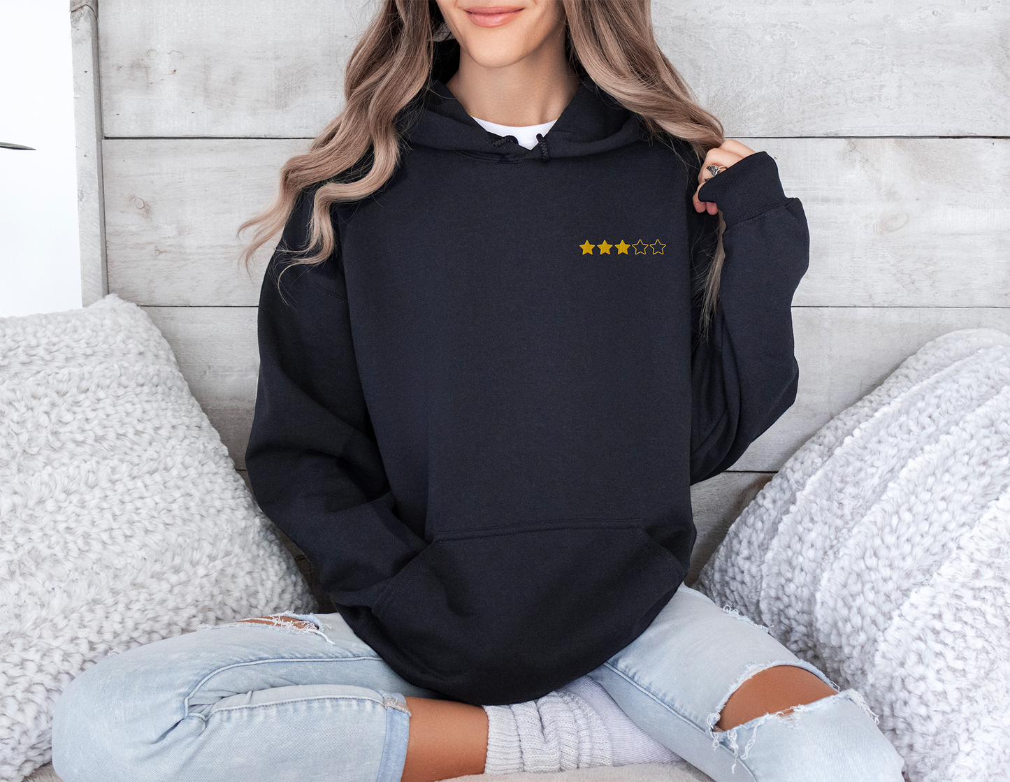 RATE YOURSELF - Embroidered Unisex Pullover Hoodie