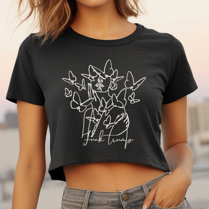 Subtle Statement - Women's Crop Tee (Black & White)