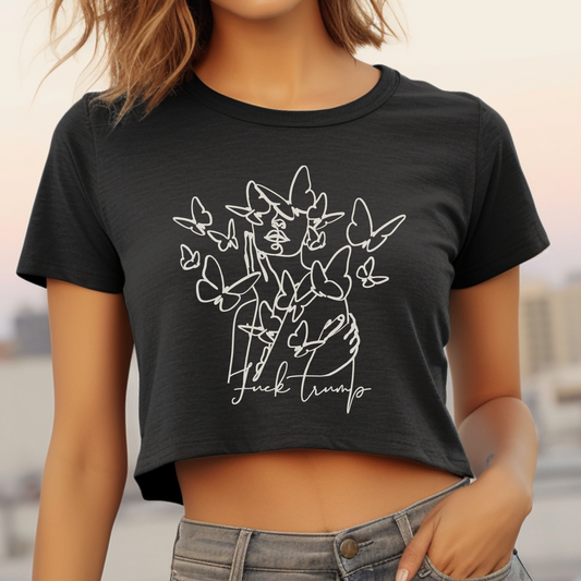 Subtle Statement - Women's Crop Tee (Black & White)