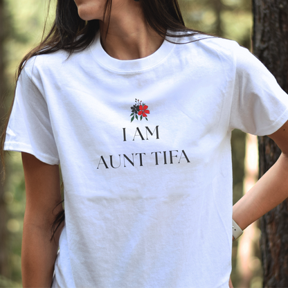 Aunt Tifa Unisex Crewneck T-Shirt, Antifa Shirt, Antifa Flag, Anti-Fascism, Aunt Gifts, resist shirt, I am Aunt Tifa