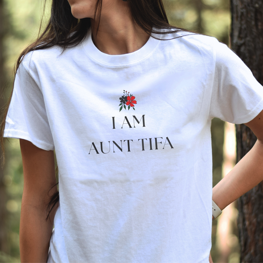Aunt Tifa Unisex Crewneck T-Shirt, Antifa Shirt, Antifa Flag, Anti-Fascism, Aunt Gifts, resist shirt, I am Aunt Tifa