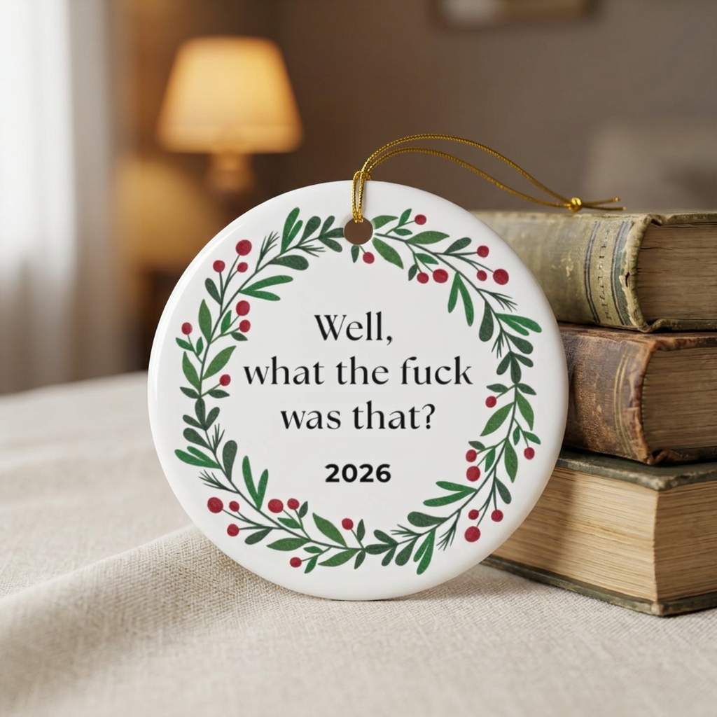 Well What the Fuck Was That 2026 funny ceramic Christmas ornament