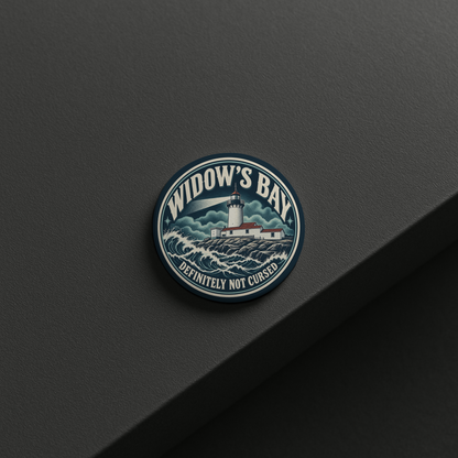 Widow’s Bay “Definitely Not Cursed” Lighthouse Pin