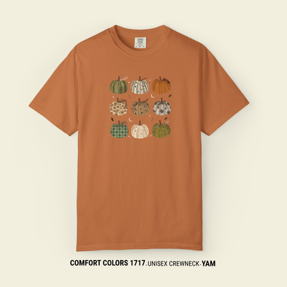 Hand-Drawn Boho Pumpkin Patch T-Shirt | Comfort Colors