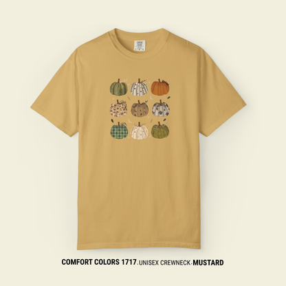 Hand-Drawn Boho Pumpkin Patch T-Shirt | Comfort Colors