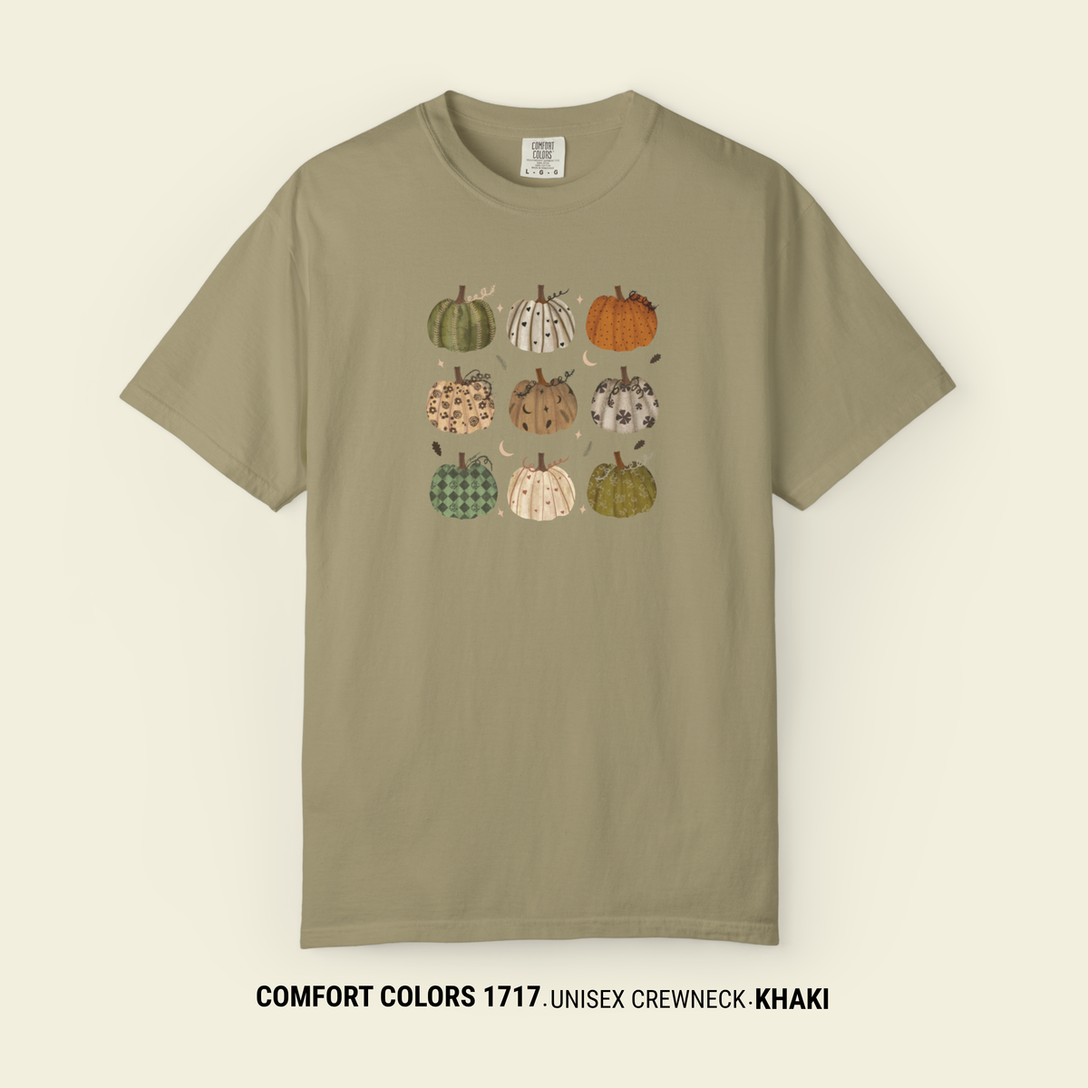 Hand-Drawn Boho Pumpkin Patch T-Shirt | Comfort Colors