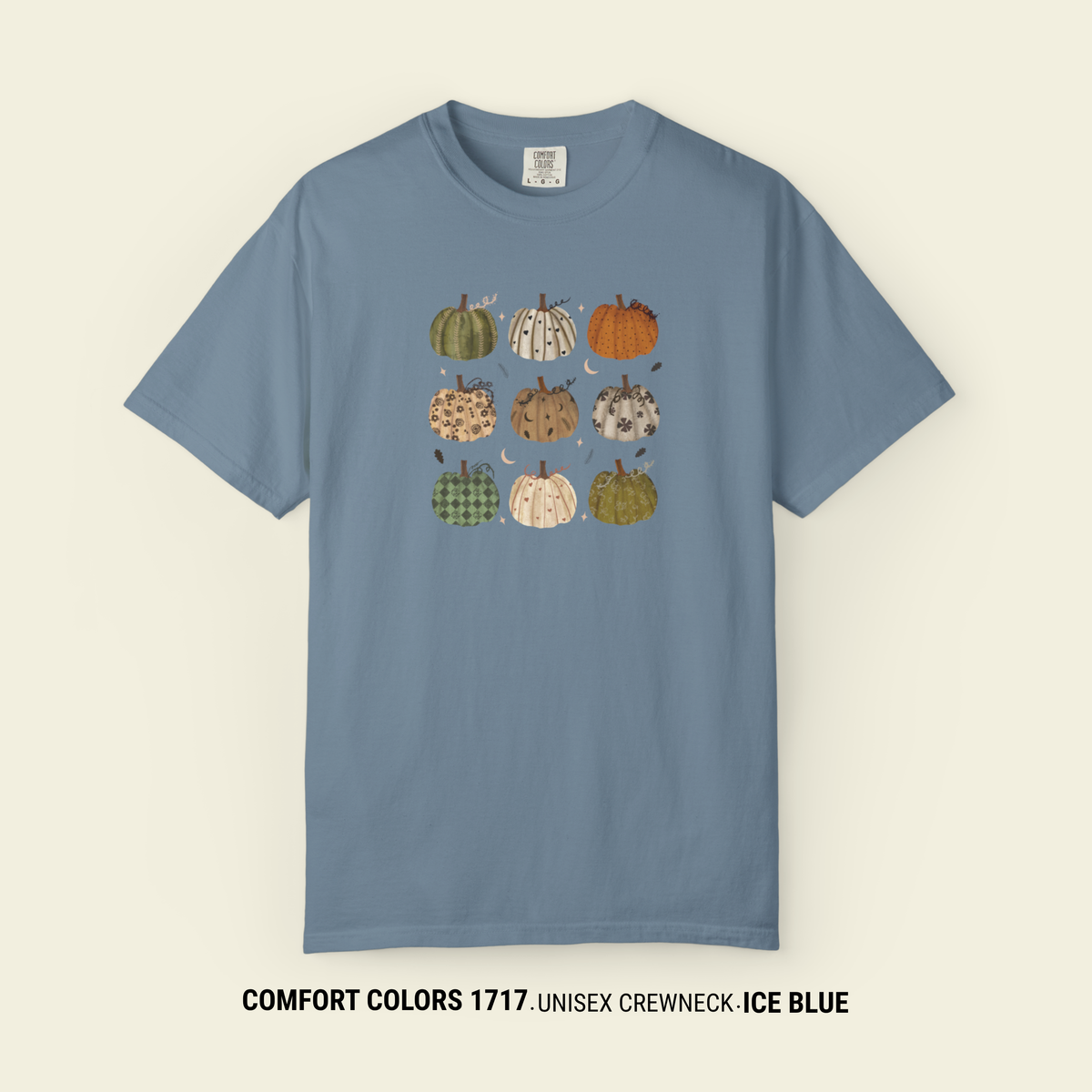 Hand-Drawn Boho Pumpkin Patch T-Shirt | Comfort Colors