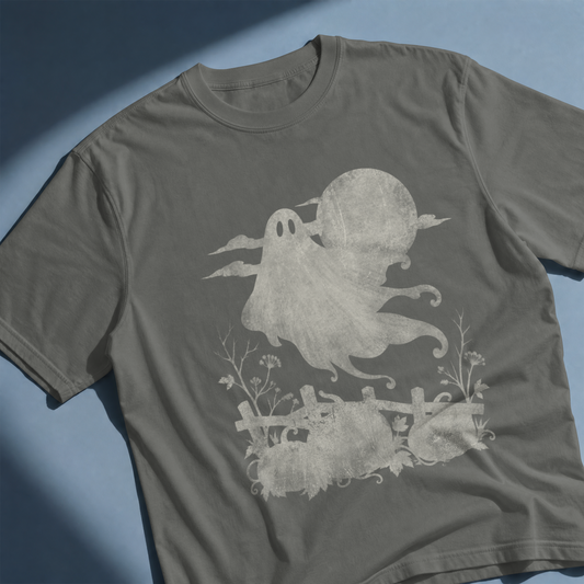 Vintage Ghost & Pumpkins Comfort Colors Tee
