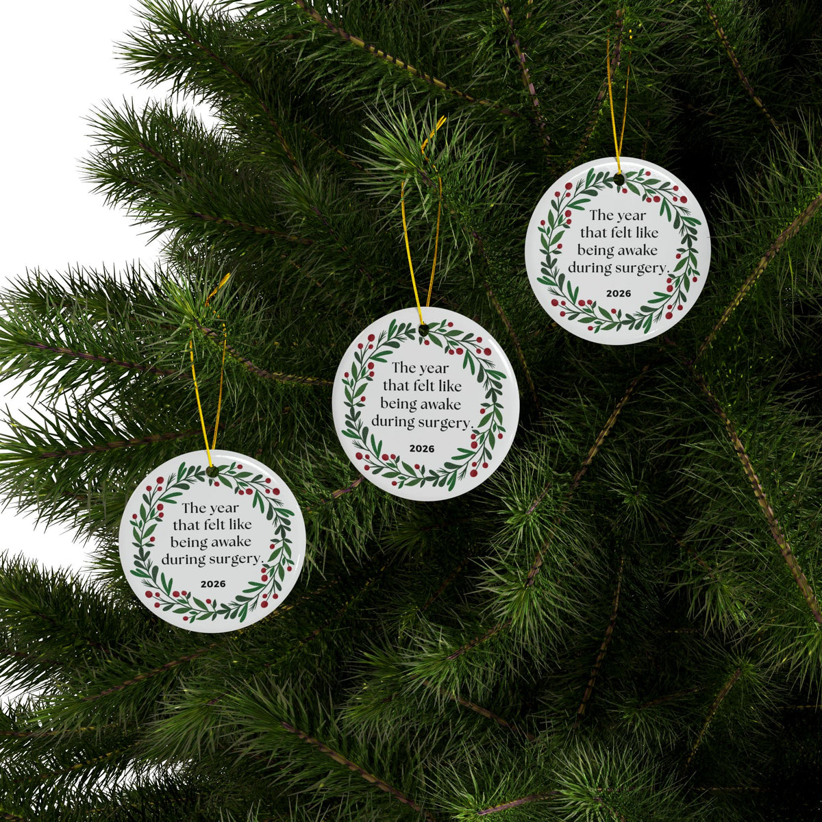 2026 Awake During Surgery Christmas Ornament
