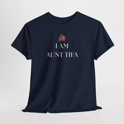 Aunt Tifa Unisex Crewneck T-Shirt, Antifa Shirt, Antifa Flag, Anti-Fascism, Aunt Gifts, resist shirt, I am Aunt Tifa