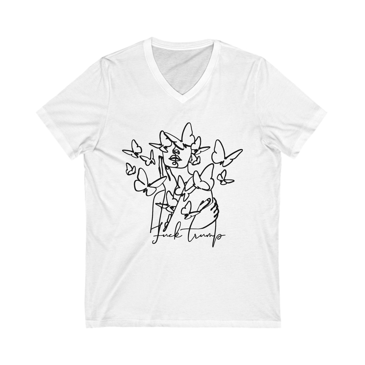 Subtle Statement - Unisex V-Neck T-Shirt | Black & White