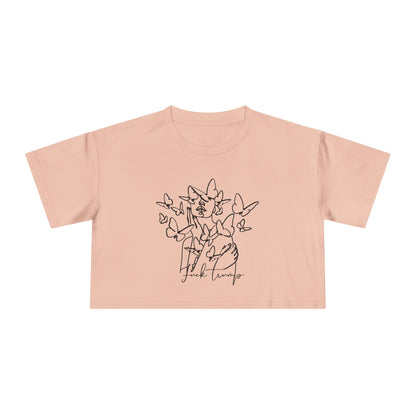 Subtle Statement - Women's Crop Tee (Black & White)