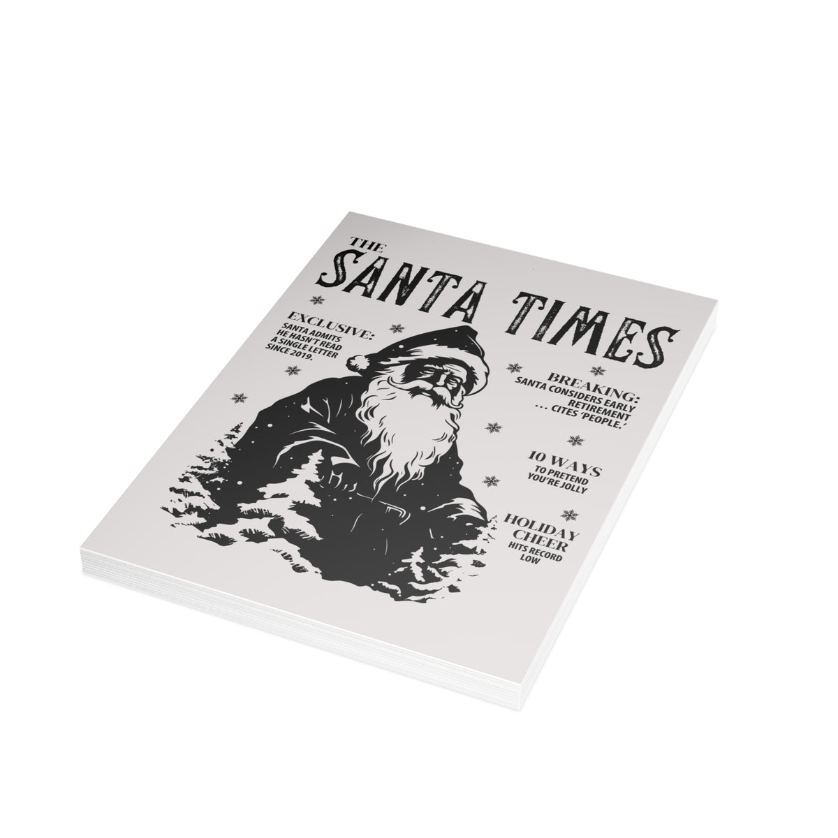 The Santa Times Vintage Newspaper Christmas Card