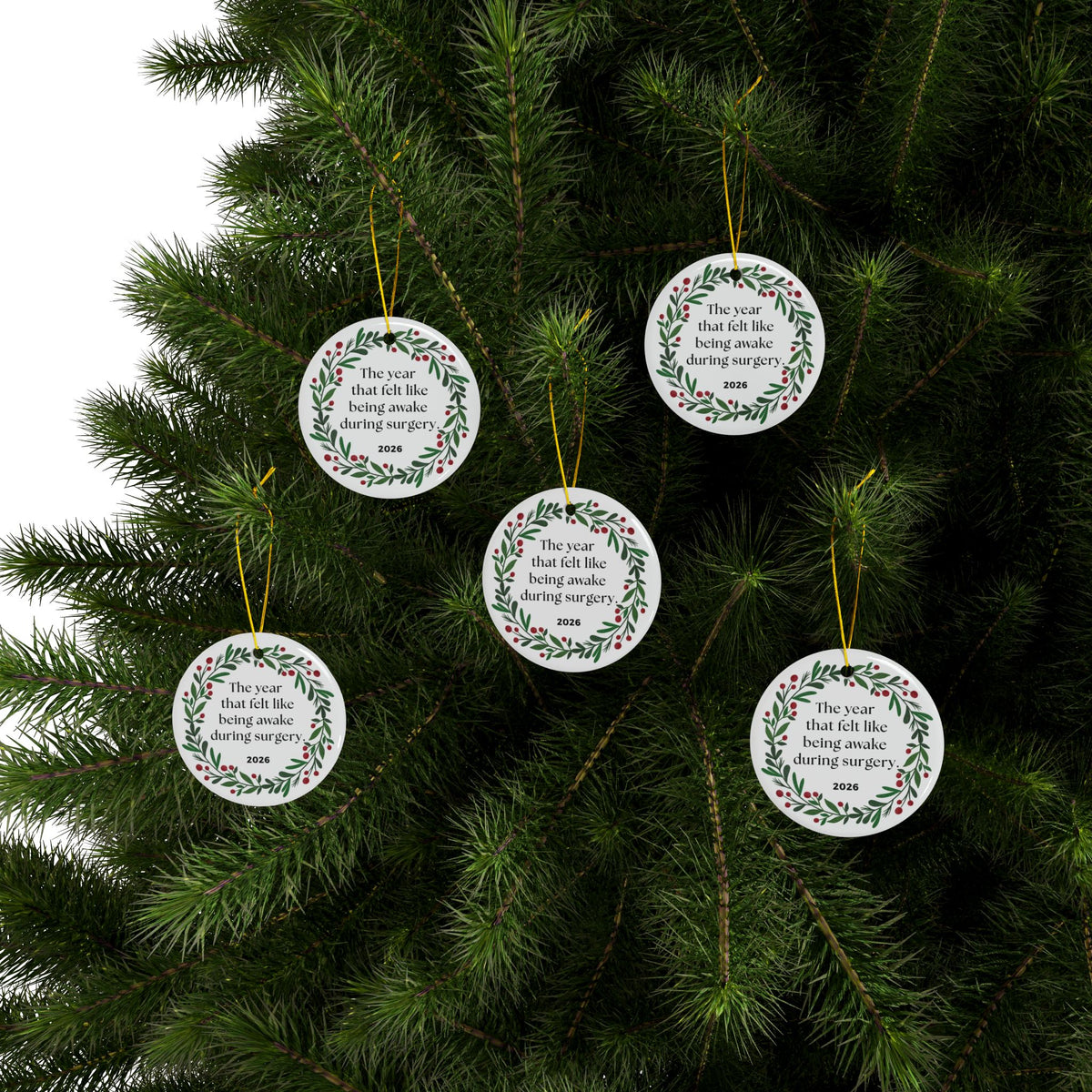 2026 Awake During Surgery Christmas Ornament