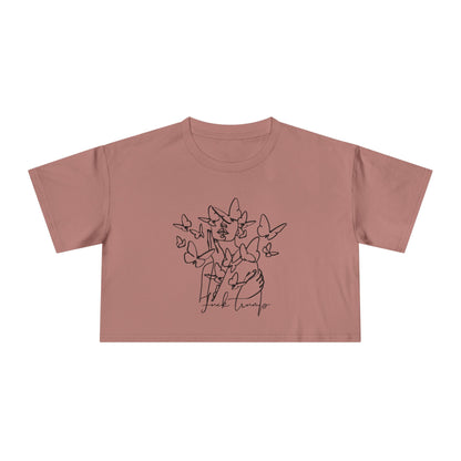 Subtle Statement - Women's Crop Tee (Black & White)