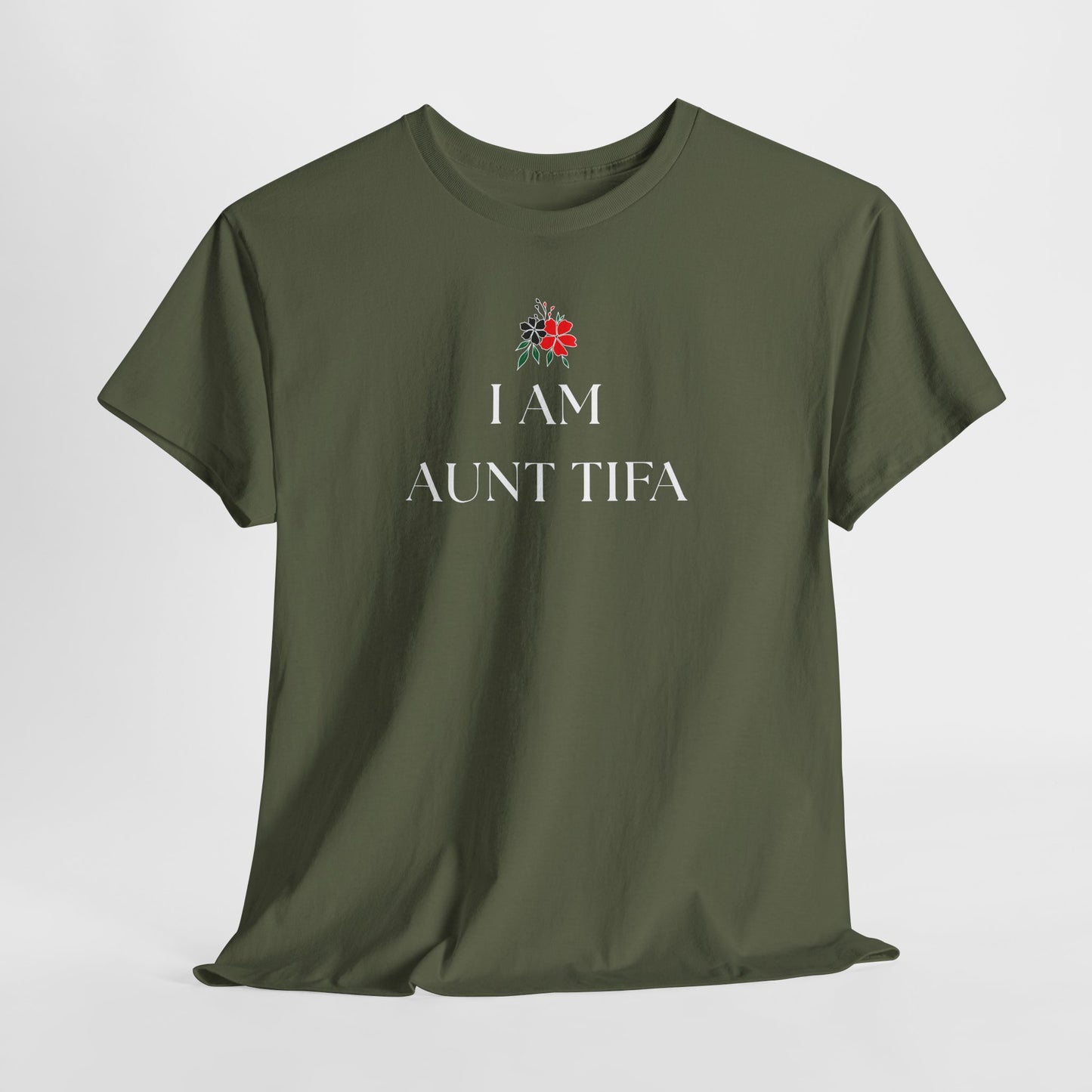 Aunt Tifa Unisex Crewneck T-Shirt, Antifa Shirt, Antifa Flag, Anti-Fascism, Aunt Gifts, resist shirt, I am Aunt Tifa