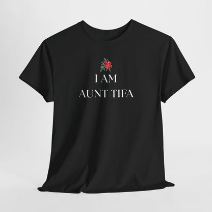 Aunt Tifa Unisex Crewneck T-Shirt, Antifa Shirt, Antifa Flag, Anti-Fascism, Aunt Gifts, resist shirt, I am Aunt Tifa