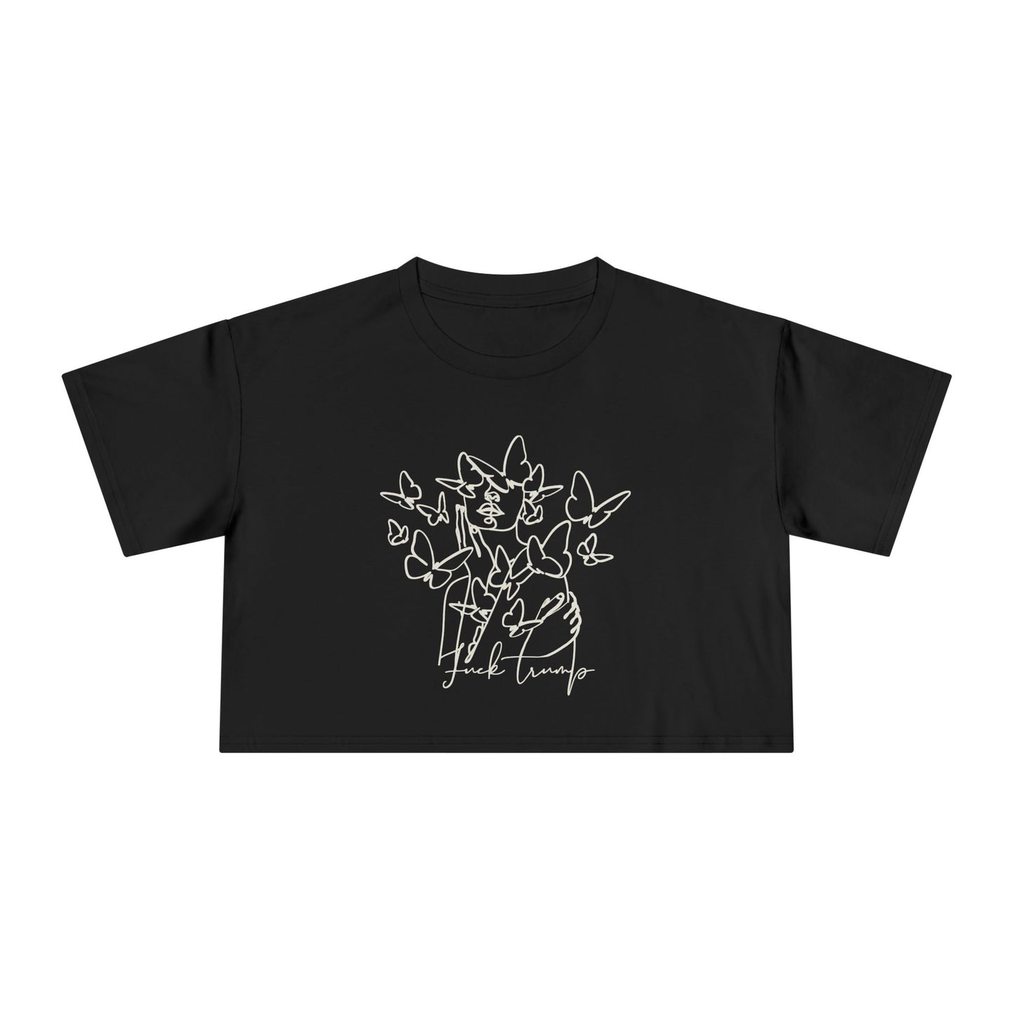 Subtle Statement - Women's Crop Tee (Black & White)