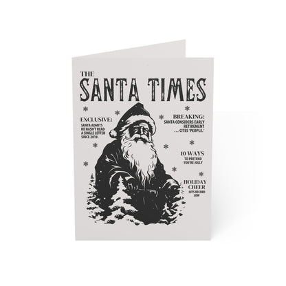 The Santa Times Vintage Newspaper Christmas Card