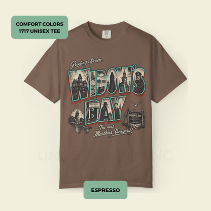 Greetings From Widow’s Bay Comfort Colors Unisex Tee