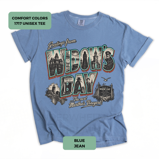 Greetings From Widow’s Bay Comfort Colors Unisex Tee