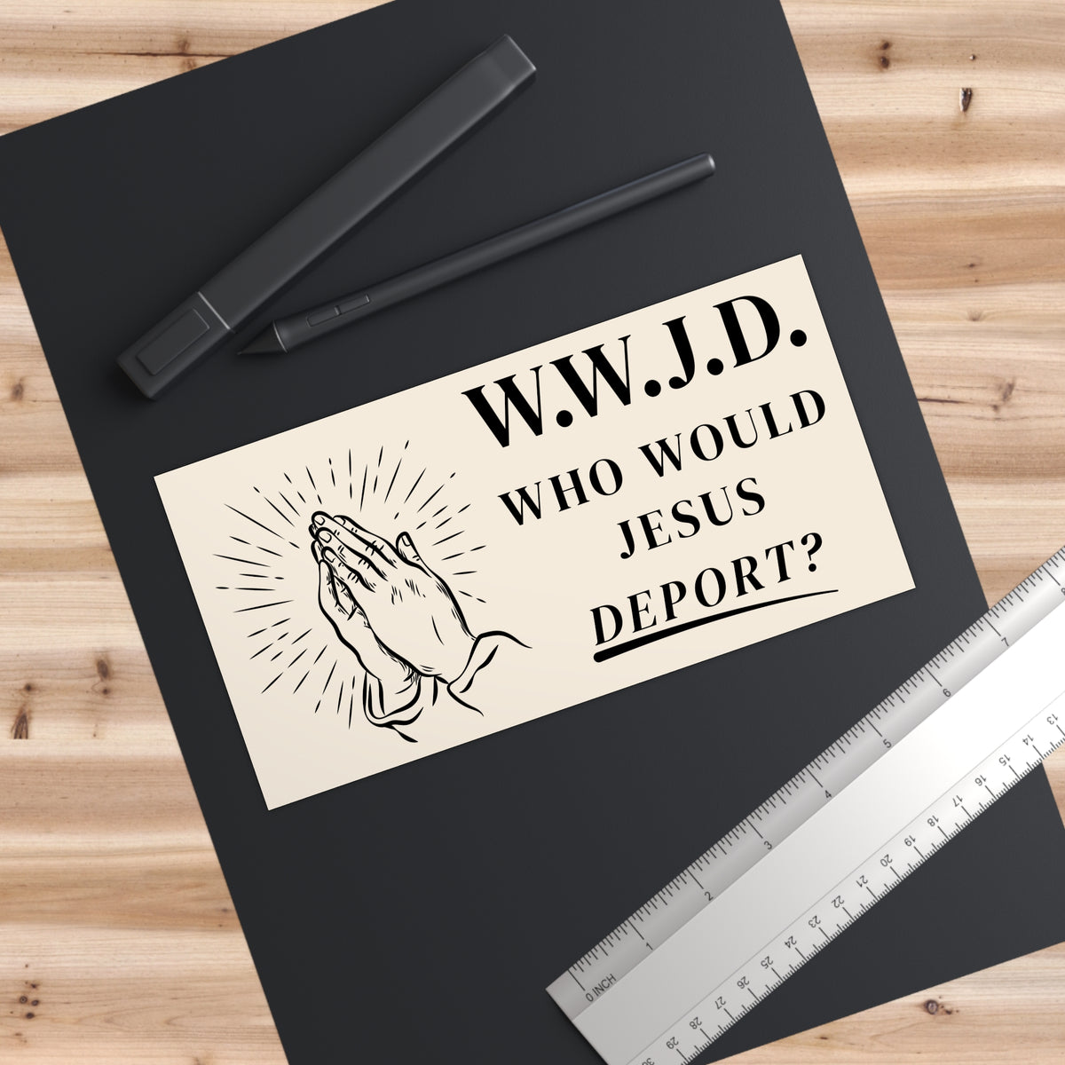 WWJD Who Would Jesus Deport? Vinyl Sticker