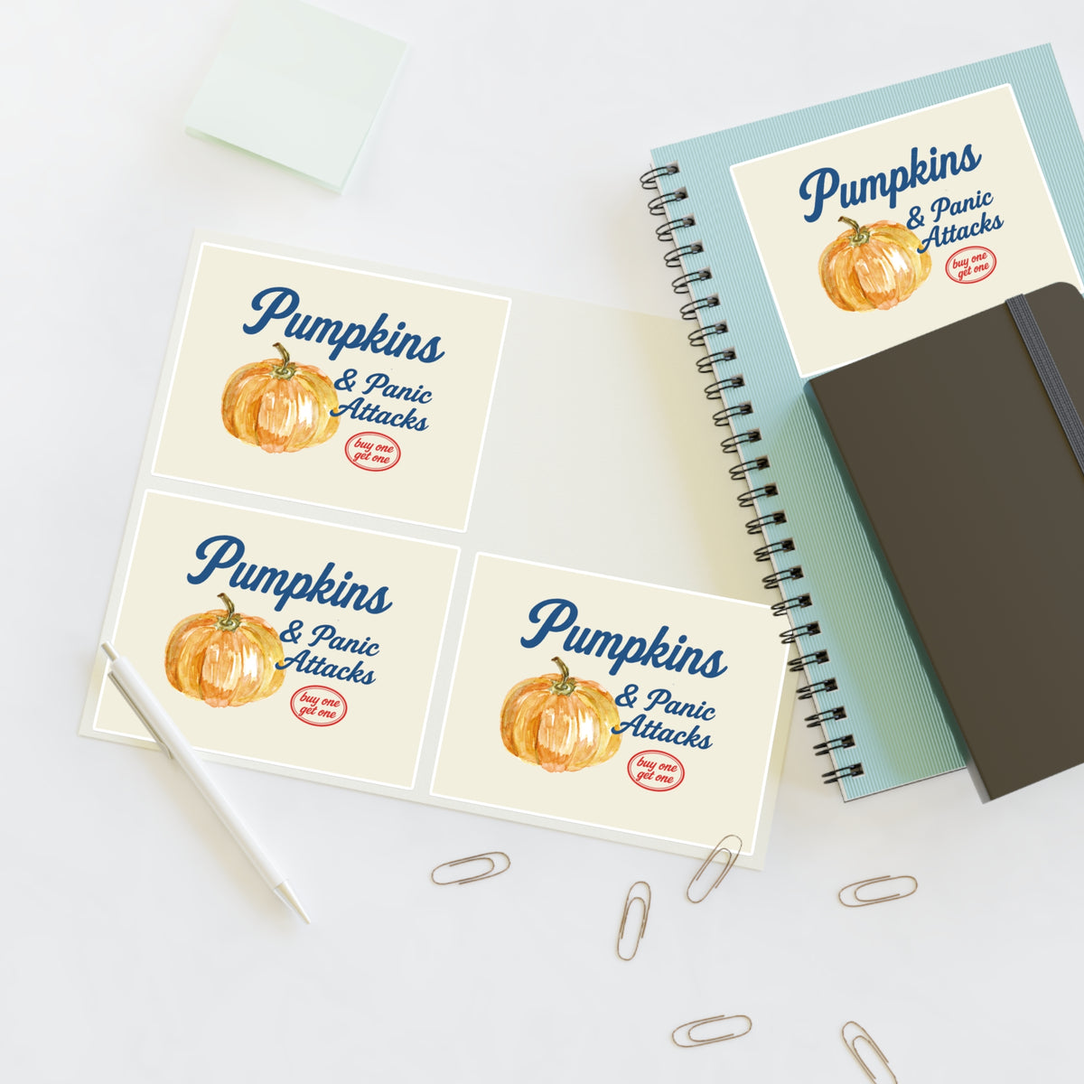 Pumpkins & Panic Attacks Sticker